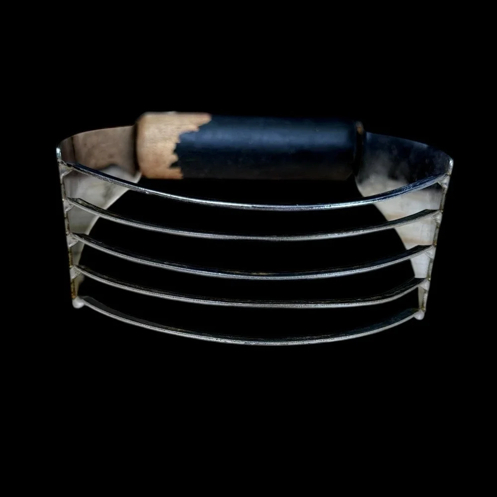 Vintage USA Ekco Dough‎ Blender Chromium Plated Pastry Cutter Black Handle